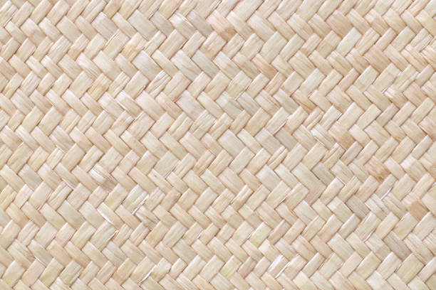 istock Pattern of reed weaving mat with vintage style for background and design art work. 1486977507