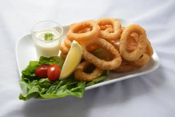 Crispy Fried Calamari served with mayonnaise