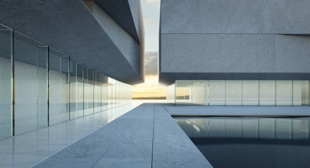 istock 3d Modern office buildings exterior. 1486983221