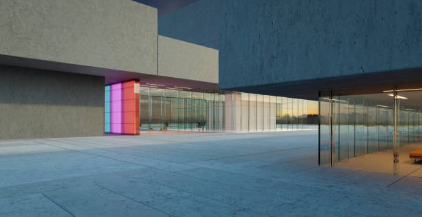 istock 3d Modern office buildings exterior. 1486984166