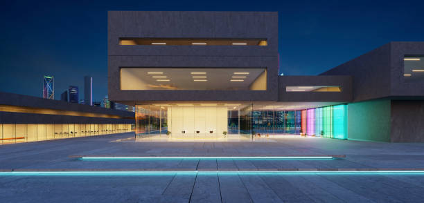 istock 3d bew Modern office buildings exterior. 1486984417