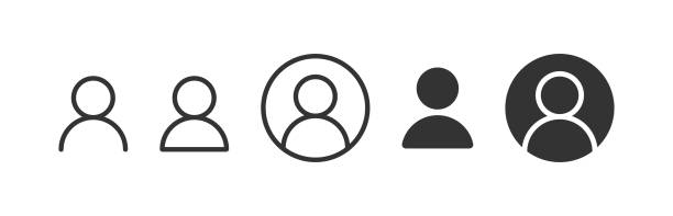 set ikon pengguna. ilustrasi vektor avatar desing. - foto-profil ilustrasi stok
