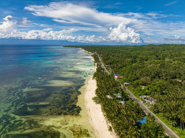 istock Overhead view of Tropical Island 1486993624