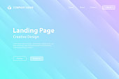 istock Landing page Template - Modern abstract background - Trendy Blue gradient 1486994945