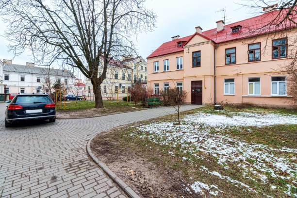 istock An old courtyard in Grodno, Belarus in early spring 1486997717