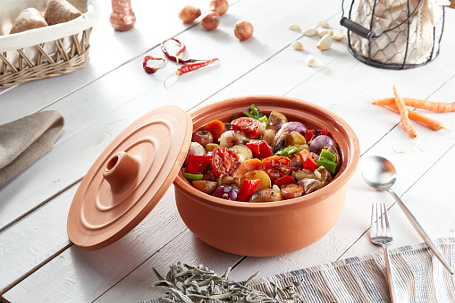 Cooked Beef Stew On Table