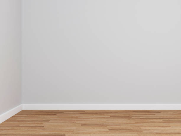 istock architecture indoor corner empty room white walls floor ceiling 3d blank interior living room office gallery studio hallway perspective view wooden floor 3D 1487006522