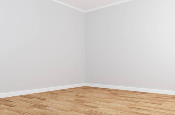 istock architecture indoor corner empty room white walls floor ceiling 3d blank interior living room office gallery studio hallway perspective view wooden floor 3D 1487006524