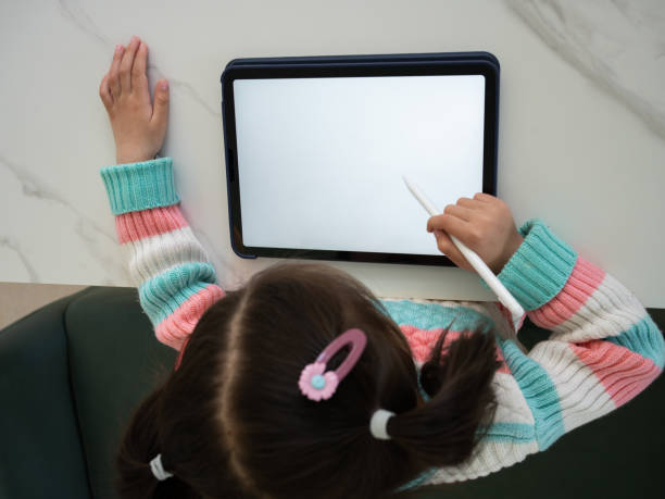 istock Health problems of children studying with tablets 1487007639