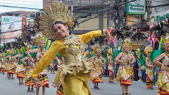 Tagbilaran, Bohol, Philippines, 04.30.2023 Festival Saulog street dancing competition, parade