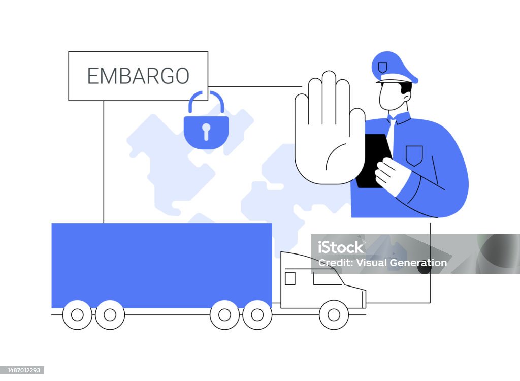 Embargo Draw Embargo Abstract Concept Vector Illustration Stock Illustration ...
