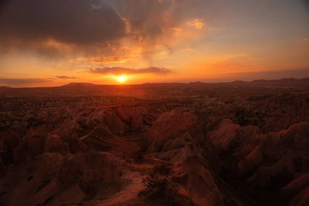 istock Sunset in the Red valley of Cappadocia 1487016790