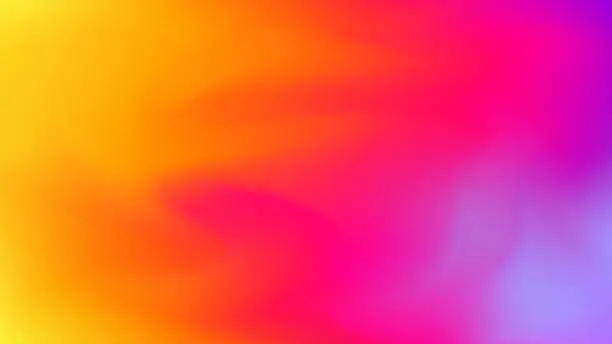 Vector illustration of Multicolours gradient pink, orange, red and yellow blurred defocused abstract background