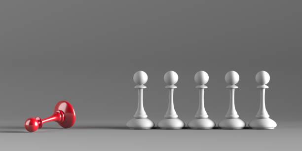 istock Chess pawn piece outstanding. Leadership concept 1487028568