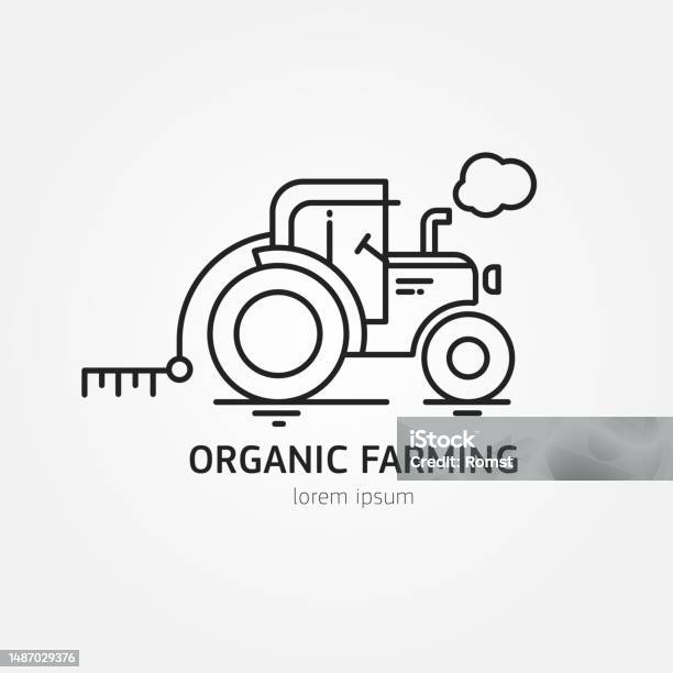 Modern Vector Logo Design With Tractor With A Plow Farming Emblem ...