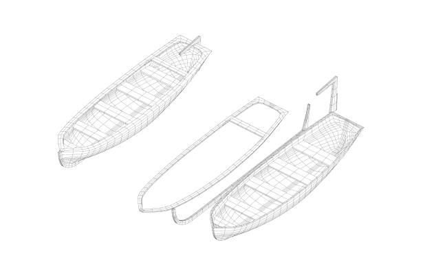 3d illustration. Ship boat jolly