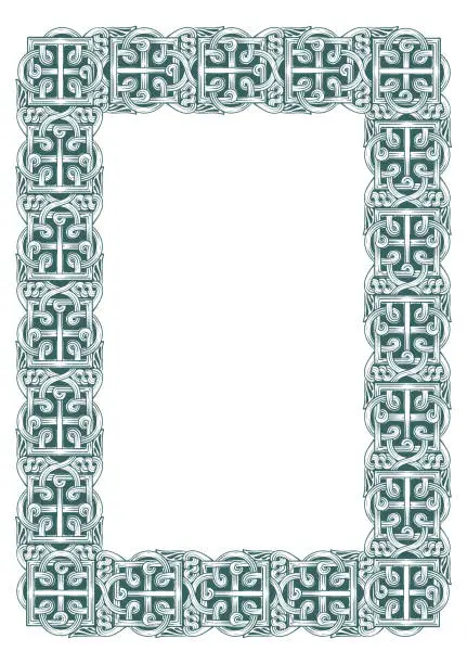Vector illustration of Georgian traditional decorative frame