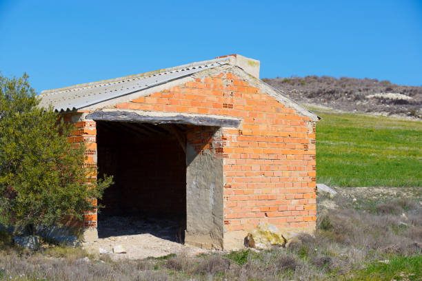 Old house to keep livestock in the province of Zaragoza, Aragon in Spain