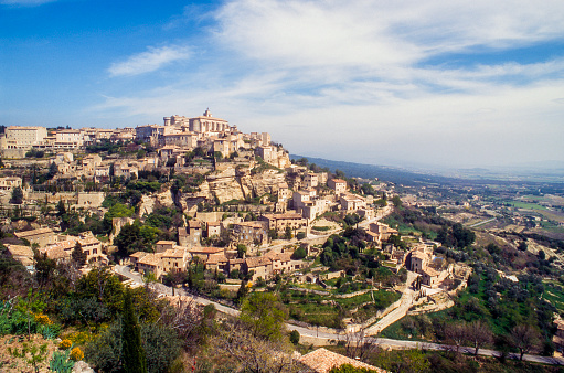 Village of Gordes in Provence in France view from above