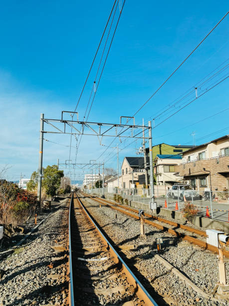 istock The railway rails and wires 1487041503