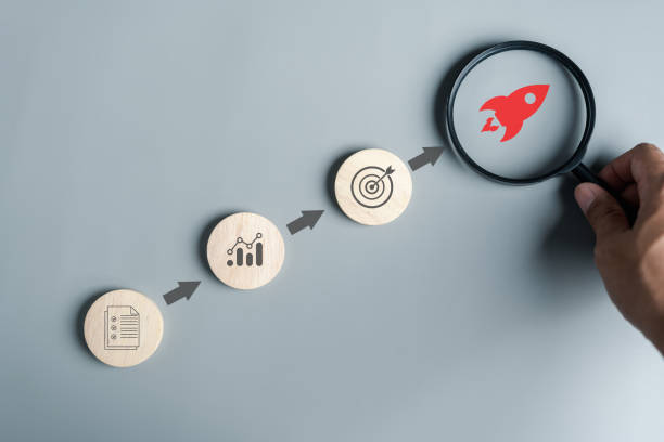 istock Fast business growth success shortcut achievement concept, planning development leadership and customer target group 1487050741