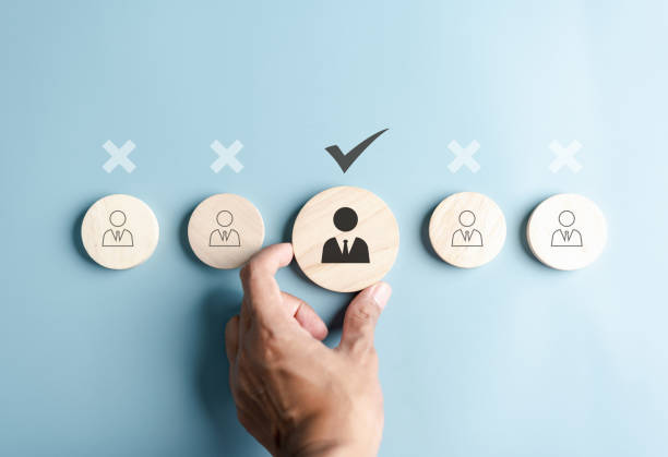 istock HRM or Human Resource Management, Hand tick or selective and accept to manager icon which is among staff icons for human development recruitment leadership and customer target group concept. 1487052323