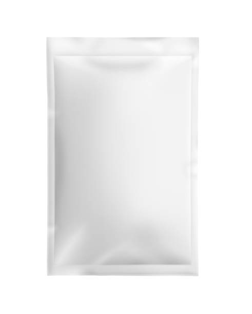 istock White foil blank paper bag envelope isolated on white background. Packaging template collection with clipping path included. 1487054490