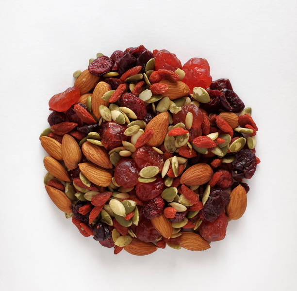 istock Mixture of nuts and dried fruits 1487064563