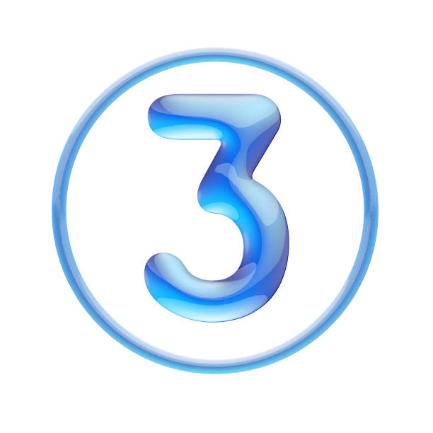 istock set on numbers made of blue glass on white background, 3d rendering 1487068075