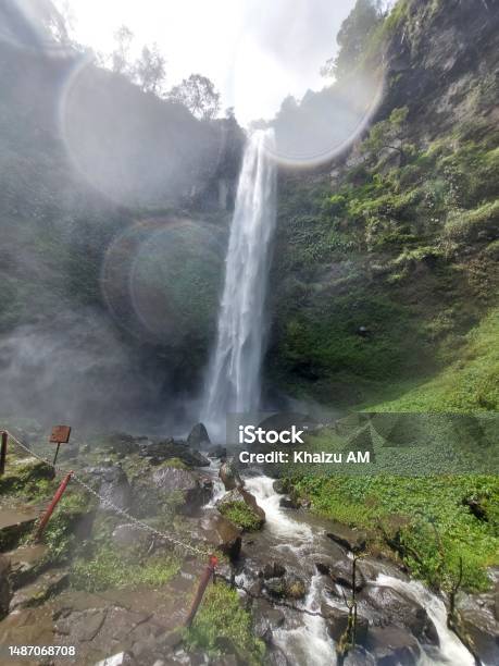 Stunning Natural Beauty At Coban Rondo Waterfall In Malang Stock Photo - Download Image Now