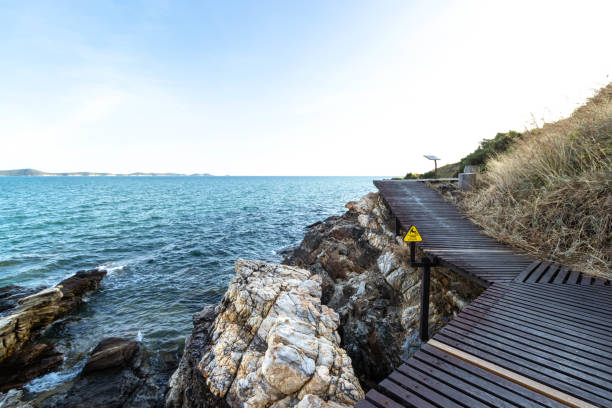 istock Wooden walkway on the seaside 1487069578