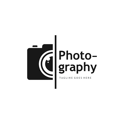 Photographic camera logo, camera lens, and digital. Logo for studio, photography and other business.