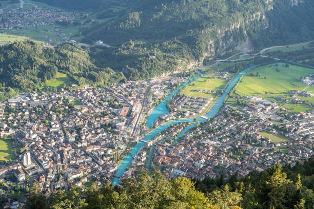 istock Aerial view from Harder Kulm, Switzerland 1487072950