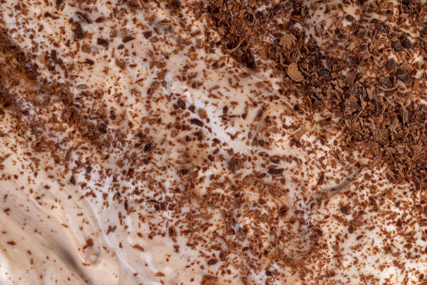 istock Fresh Yogurt with added chocolate for chocolate flavor 1487074760