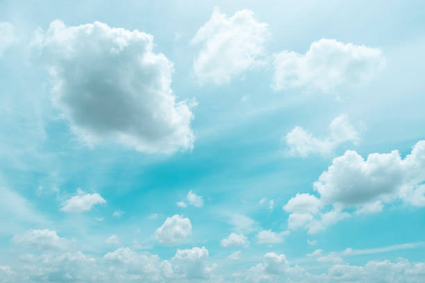 sky clouds, blue fluffy clean, clear Cloudscape beautiful white, bright weather light summer