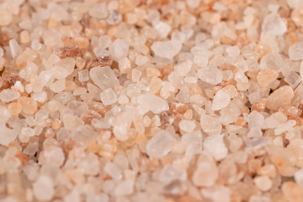 istock Pink natural salt on the table, close up 1487075335