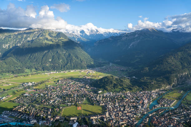 istock Aerial view from Harder Kulm, Switzerland 1487075734