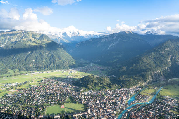 istock Aerial view from Harder Kulm, Switzerland 1487077092