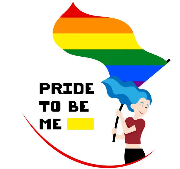 Vector illustration of Pride to be me flag