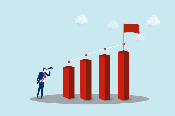 istock Business ambition and success concept. Symbol of goals, objective, aspiration and motivation. vector ilustration. 1487084841