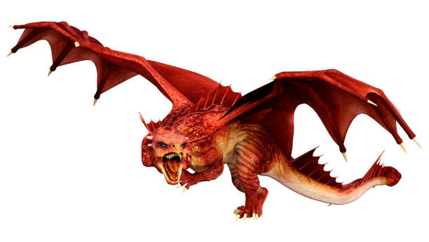 istock 3D Rendering Fairy Tale Dragon on White 1487091054