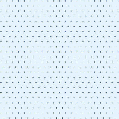Grid of plus shapes in blue grid honeycomb pattern