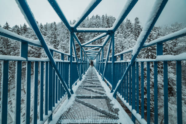istock snowy metal bridge in mountains 1487100400