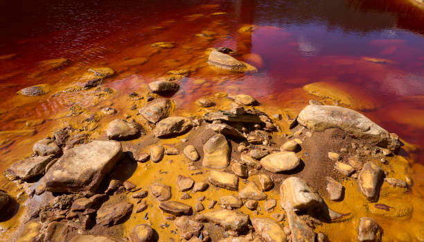 istock natural texture in river Rio Tinto, Andalusia, Spain 1487101282