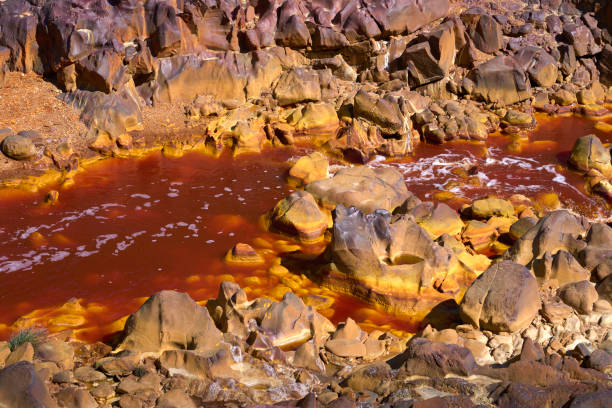 istock natural texture in river Rio Tinto, Andalusia, Spain 1487102174