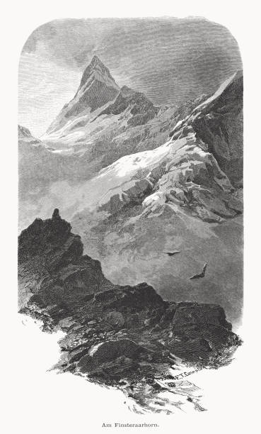 istock Finsteraarhorn, Bern Canton, Valais Canton, Switzerland, wood engraving, published 1877 1487105056
