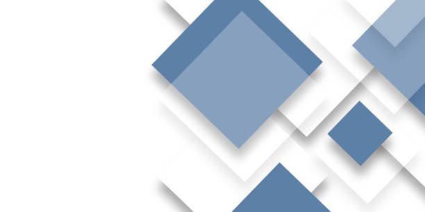 istock Blue white abstract geometric presentation background with rectangle and square shapes 1487105134