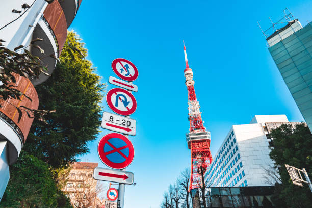 Free Stock Photo of Tall White Tower With Red Sign | Download Free ...