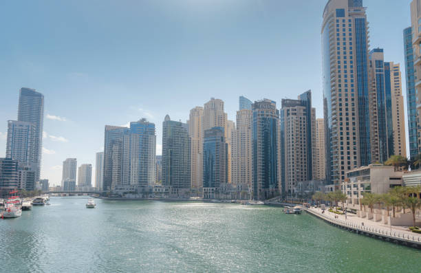przystań w dubaju - united arab emirates dubai marina asia arabia zdjęcia i obrazy z banku zdjęć