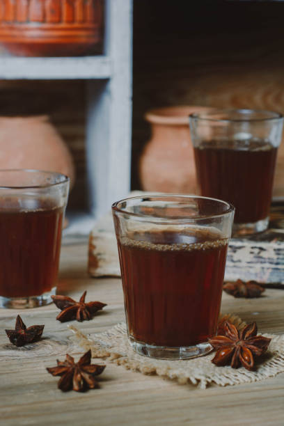 Cup of Masala Black Tea(Chai),Star Anise